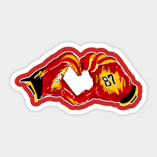 Travis Kelce Heart - white Sticker